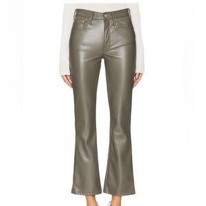 MOTHER Olive vegan leather jeans EUC 30